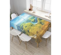Прямоугольная скатерть JoyArty Речка в долине из сатена tc_32875_120x145