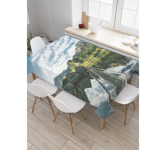 Прямоугольная скатерть JoyArty Рыбацкие дома из сатена tc_19720_120x145 1