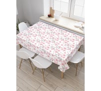 Прямоугольная скатерть JoyArty Розовые цветы из сатена tc_378464_120x145