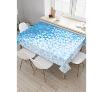 Прямоугольная скатерть JoyArty Двухцветные треугольники из сатена tc_30827_120x145