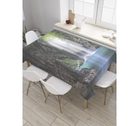 Прямоугольная скатерть JoyArty Водопад в лесу из сатена tc_28398_120x145