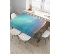Прямоугольная скатерть JoyArty Манящее северное сияние из сатена tc_6629_120x145