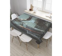 Прямоугольная скатерть JoyArty Зомби в крови из сатена tc_36414_120x145