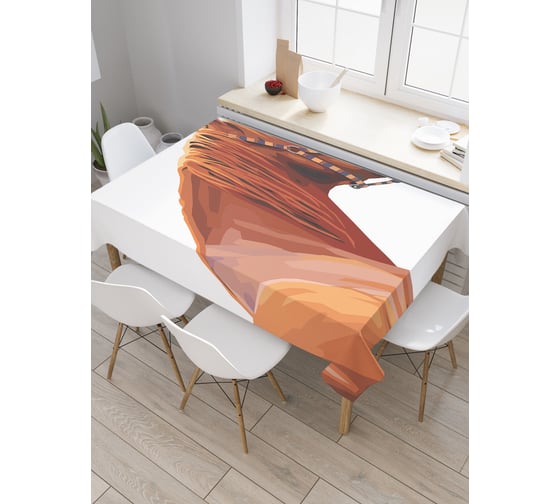 Прямоугольная скатерть JoyArty Молодой мустанг из сатена tc_29099_120x145 1