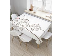 Прямоугольная скатерть JoyArty Зонтики одуванчика в пути из сатена tc_32584_120x145