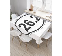 Прямоугольная скатерть JoyArty Наклейка Марафон из сатена tc_7467_120x145