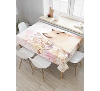 Прямоугольная скатерть JoyArty Игривый котик из сатена tc_4457_120x145