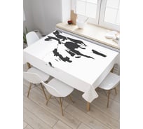 Прямоугольная скатерть JoyArty Коровий облик из сатена tc_9970_120x145