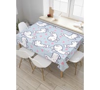 Прямоугольная скатерть JoyArty Милые альпаки из сатена tc_378862_120x145