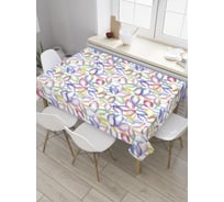 Прямоугольная скатерть JoyArty Прозрачные цветные лепестки из сатена tc_32231_120x145