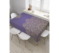 Прямоугольная скатерть JoyArty Золотой эскиз орнамента из сатена tc_33829_120x145