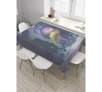 Прямоугольная скатерть JoyArty Сказочные грибы из сатена tc_32832_120x145