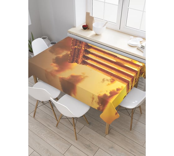 Прямоугольная скатерть JoyArty Руины империи из сатена tc_20164_120x145 1