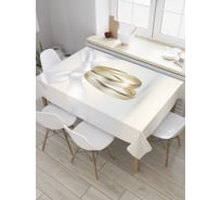 Прямоугольная скатерть JoyArty Связанные кольца из сатена tc_35144_120x145