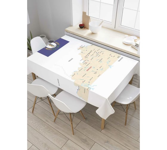 Прямоугольная скатерть JoyArty Карта Штат Кентукки из сатена tc_7303_120x145 1