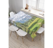 Прямоугольная скатерть JoyArty Горы под небом из сатена tc_19023_120x145