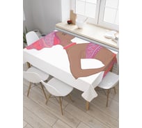 Прямоугольная скатерть JoyArty Изящная африканка из сатена tc_36743_120x145