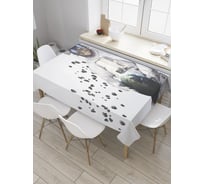 Прямоугольная скатерть JoyArty Возвращение космонавта из сатена tc_33517_120x145