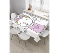 Прямоугольная скатерть JoyArty Музыкальный зайчик из сатена tc_33020_120x145