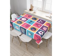 Прямоугольная скатерть JoyArty Спортивные увлечения из сатена tc_17504_120x145