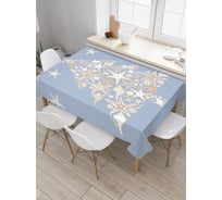 Прямоугольная скатерть JoyArty Звездная елка из сатена tc_5709_120x145