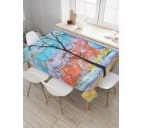 Прямоугольная скатерть JoyArty Искаженная реальность дерева из сатена tc_4479_120x145