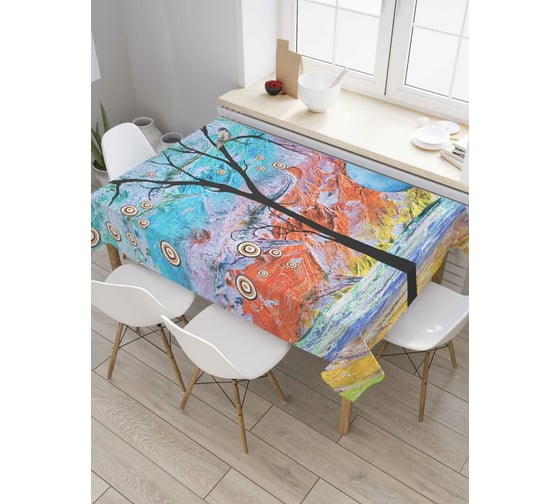 Прямоугольная скатерть JoyArty Искаженная реальность дерева из сатена tc_4479_120x145 1