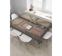 Прямоугольная скатерть JoyArty Зомби в заточении из сатена tc_36398_120x145