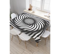 Прямоугольная скатерть JoyArty Полосатый обман из сатена tc_18731_120x145