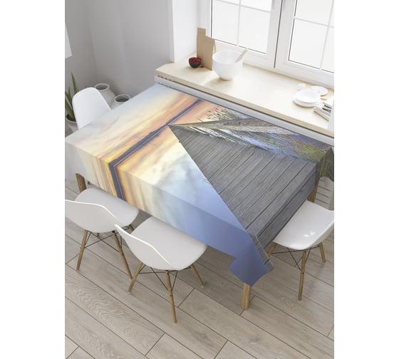 Прямоугольная скатерть JoyArty Мост в бесконечность из сатена tc_9161_120x145 1