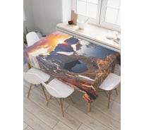 Прямоугольная скатерть JoyArty Горные чудеса из сатена tc_21080_120x145