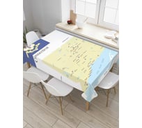 Прямоугольная скатерть JoyArty Карта Штат Коннектикут из сатена tc_7305_120x145