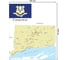 Прямоугольная скатерть JoyArty Карта Штат Коннектикут из сатена tc_7305_120x145 6