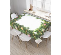 Прямоугольная скатерть JoyArty Рождественская виньетка из сатена tc_37051_120x145