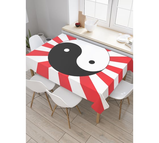 Прямоугольная скатерть JoyArty Сбалансированные формы из сатена tc_19232_120x145 1