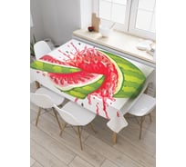 Прямоугольная скатерть JoyArty Сочный полосатый арбуз из сатена tc_29499_120x145