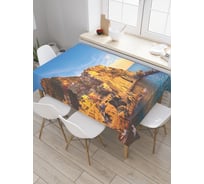 Прямоугольная скатерть JoyArty Город над морем из сатена tc_19846_120x145