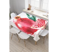 Прямоугольная скатерть JoyArty Спелые гранаты из сатена tc_29324_120x145