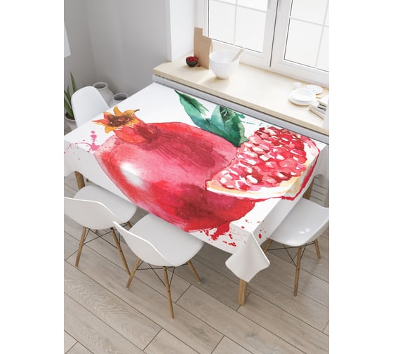 Прямоугольная скатерть JoyArty Спелые гранаты из сатена tc_29324_120x145 1