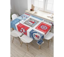 Прямоугольная скатерть JoyArty Морские почтовые марки из сатена tc_4275_120x145