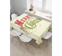 Прямоугольная скатерть JoyArty Рождество в снежинках из сатена tc_6764_120x145