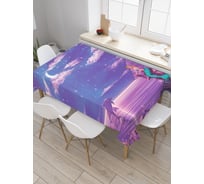 Прямоугольная скатерть JoyArty Русалка и звезды из сатена tc_23420_120x145