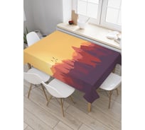 Прямоугольная скатерть JoyArty Горный ландшафт из сатена tc_29153_120x145