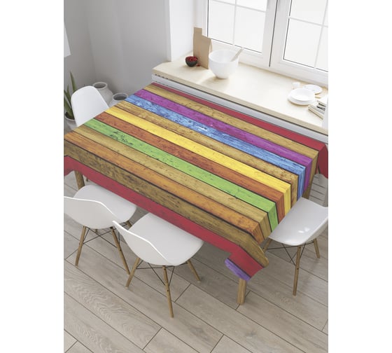 Прямоугольная скатерть JoyArty Раскрашенные доски из сатена tc_32087_120x145 1