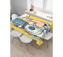 Прямоугольная скатерть JoyArty Мотивирующий космонавт из сатена tc_41383_120x145