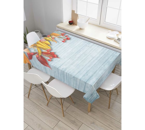 Прямоугольная скатерть JoyArty Поздняя рябина из сатена tc_38377_120x145