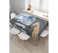 Прямоугольная скатерть JoyArty Горный серпантин из сатена tc_19018_120x145