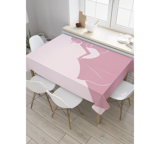 Прямоугольная скатерть JoyArty В наряде с букетом из сатена tc_34493_120x145 1