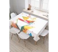 Прямоугольная скатерть JoyArty Полет треугольников из сатена tc_22214_120x145