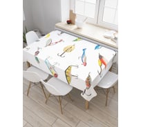 Прямоугольная скатерть JoyArty Разные крючки из сатена tc_21298_120x145